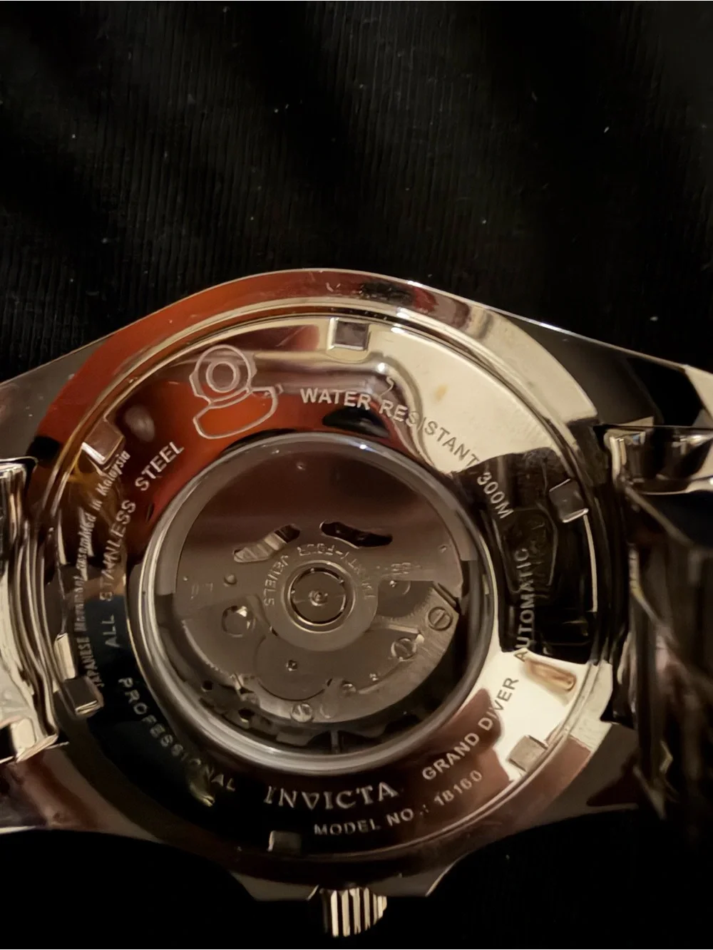Invicta Silver Stainless Steel Men's Automatic Watch with Blue Dial